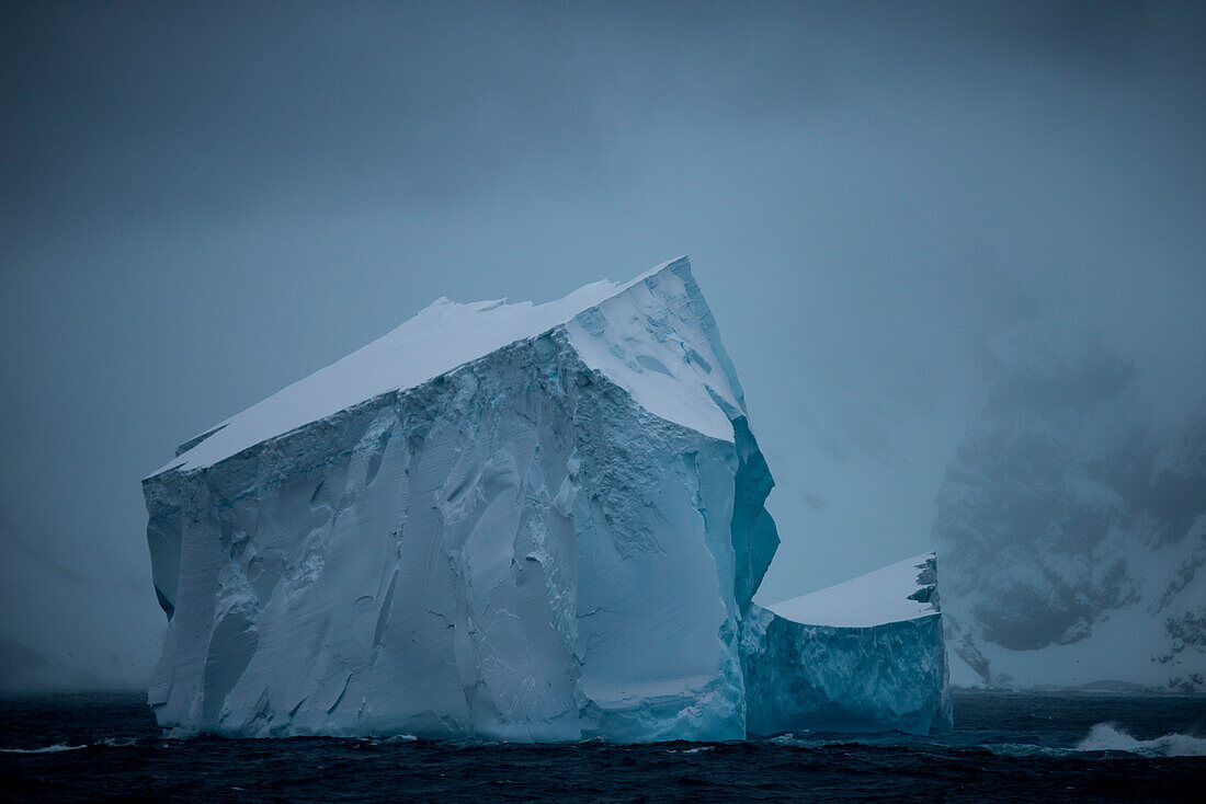 Icebergs and craggy islands, Cape Lookout, Elephant Island, South Shetland Islands, Antarctica