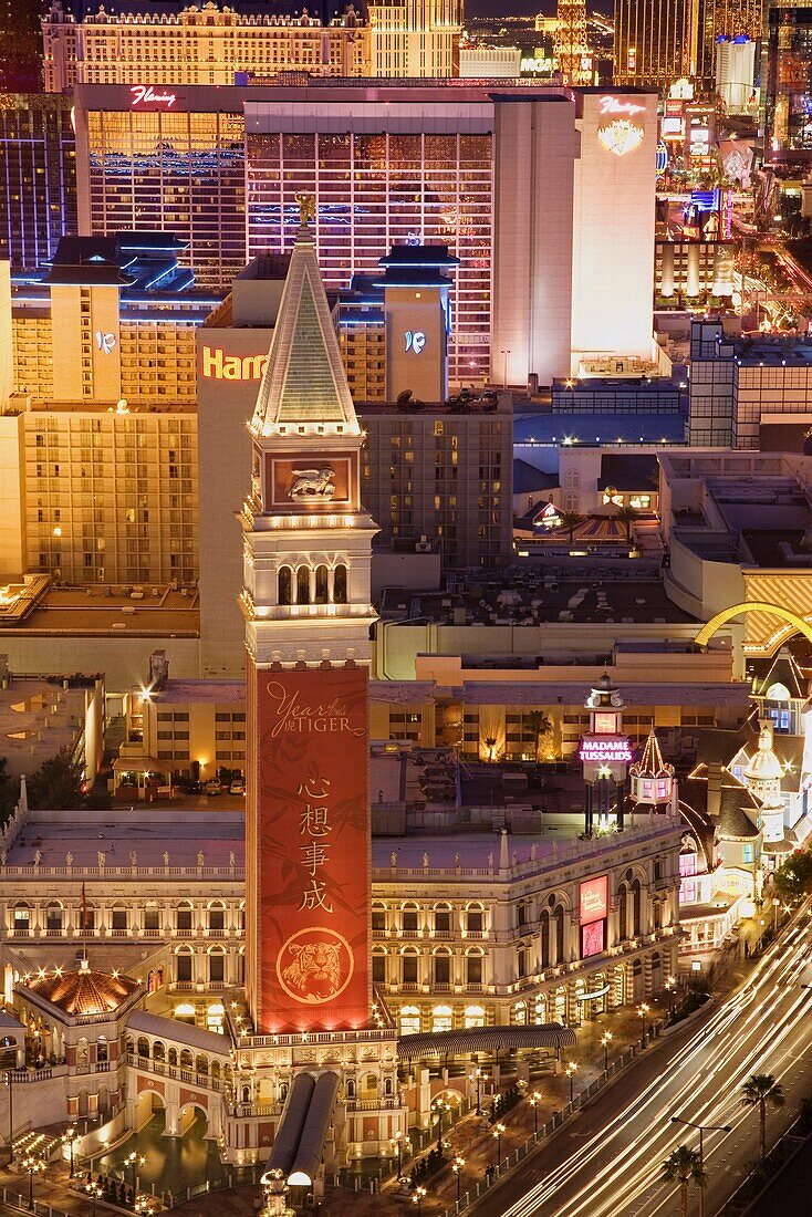 Las Vegas Strip skyline, Las Vegas, Nevada, United States of America, North America