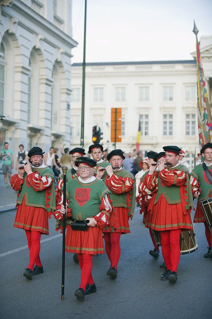 Medieval procession, Brussels, Belgium, Europe