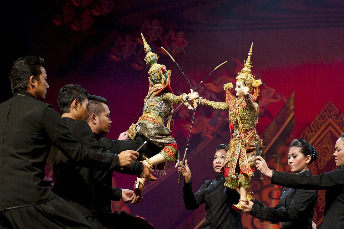 Puppet show, Aksra Theater, Bangkok, Thailand, Southeast Asia, Asia
