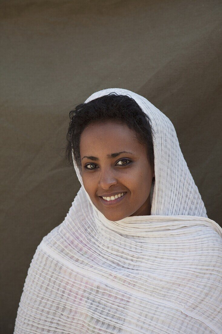 Amharic woman, Gondar, Ethiopia, Africa