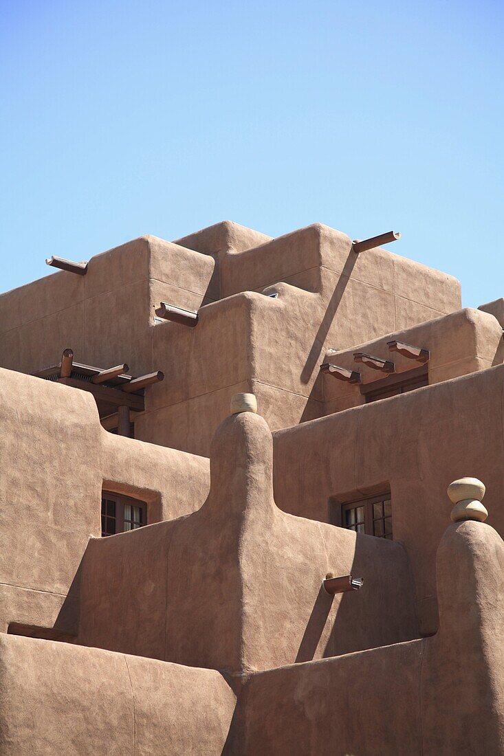 Inn at Loretto, Pueblo architecture, Santa Fe, New Mexico, United States of America, North America