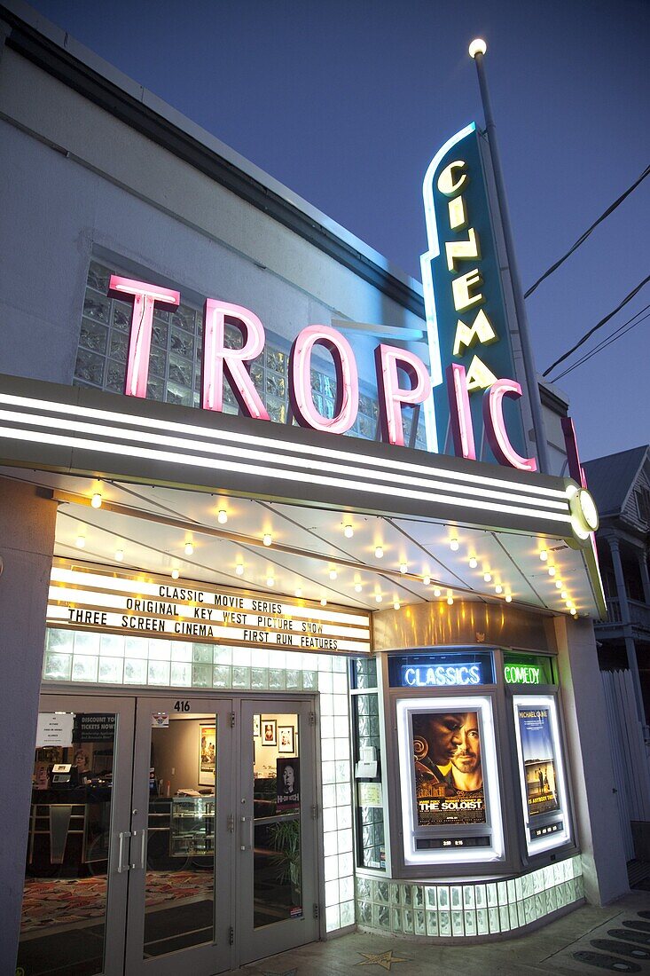 Tropic Cinema, an art deco building in Key West, Florida, United States of America, North America