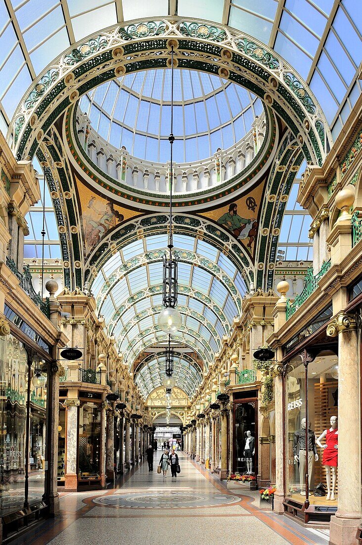 Interior of Cross Arcade, Leeds, West Yorkshire, England, United Kingdom, Europe