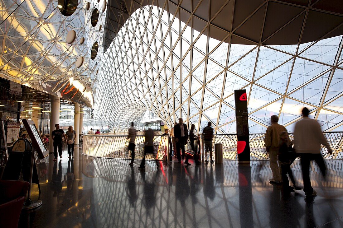 Interior of Zeil shopping center in Frankfurt am Main, Hesse, Germany, Europe