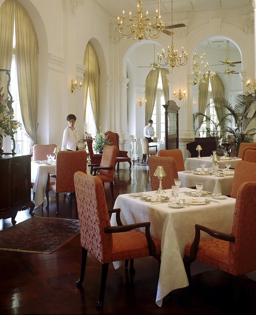 Dining Room, Raffles Hotel, Singapore, Southeast Asia, Asia
