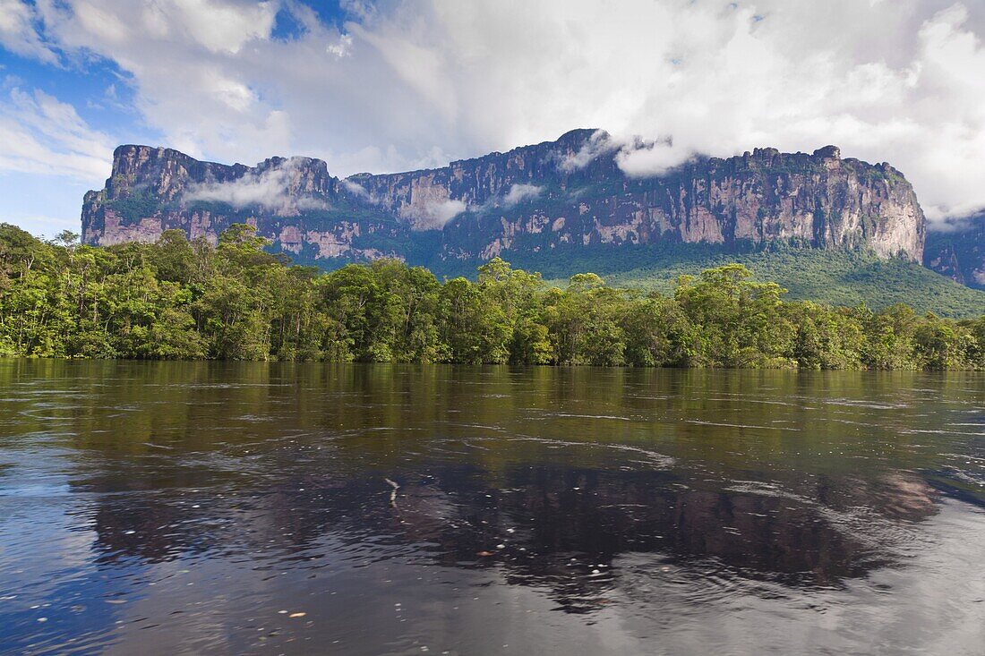 Scenery on boat trip to Angel Falls, Canaima National Park, Guayana Highlands, Venezuela, South America