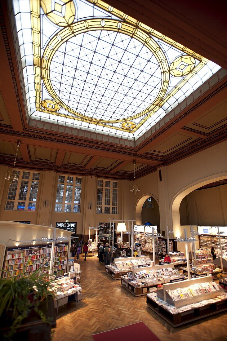 Bookstore in Hauptbahnhof, Leipzig, Saxony, Germany, Europe