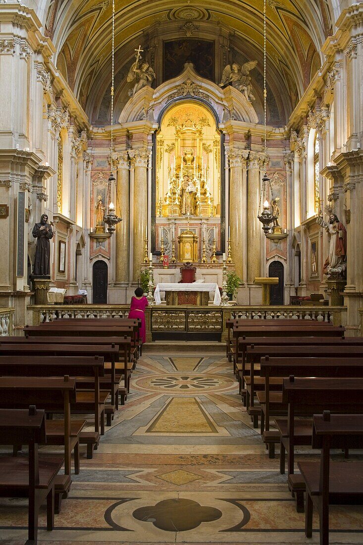 Santa Maria Madalena Church interior, Alfama District, Lisbon, Portugal, Europe
