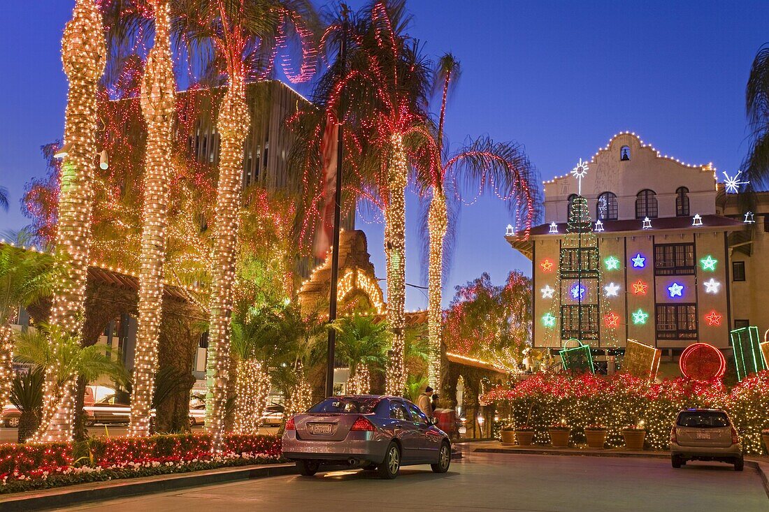 Festival of Lights at the historic Mission Inn, Riverside City, California, United States of America, North America