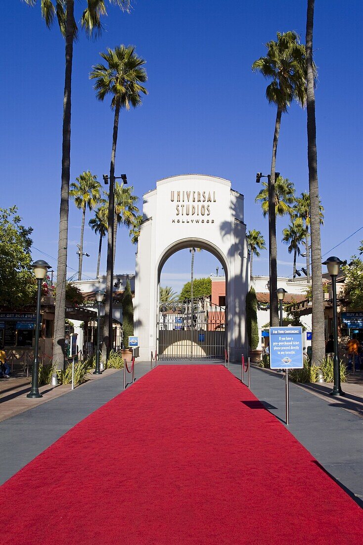 Entrance to Universal Studios, Hollywood in Los Angeles, California, United States of America, North America