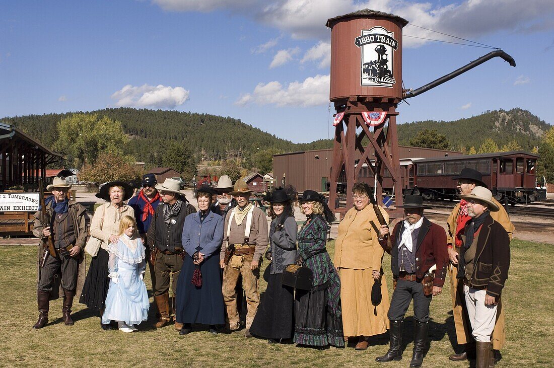 1880 Train station, Hill City, Black Hills, South Dakota, United States of America, North America