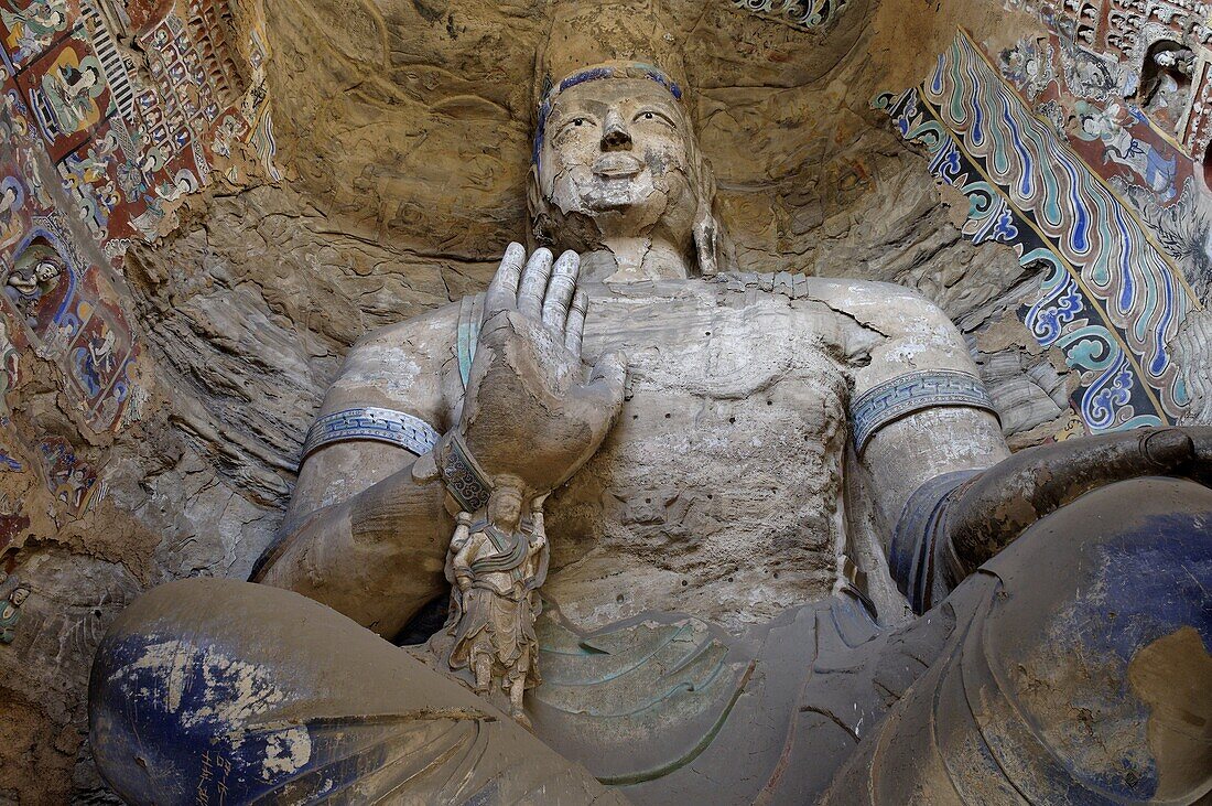 Buddhist caves at Yungang dating from the 5th and 6th centuries, UNESCO World Heritage Site, Datong, Shanxi, China, Asia