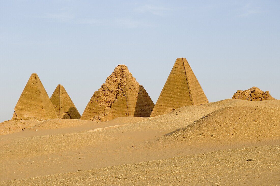 Pyramids at Jebel Barkal, UNESCO World Heritage Site, near Karima, Sudan, Africa