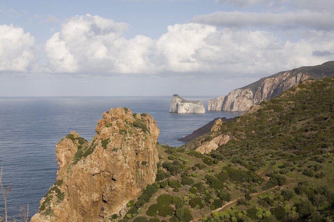 Pan di Zucchero (Sugar loaf), west coast, Sardinia, Italy, Mediterranean, Europe