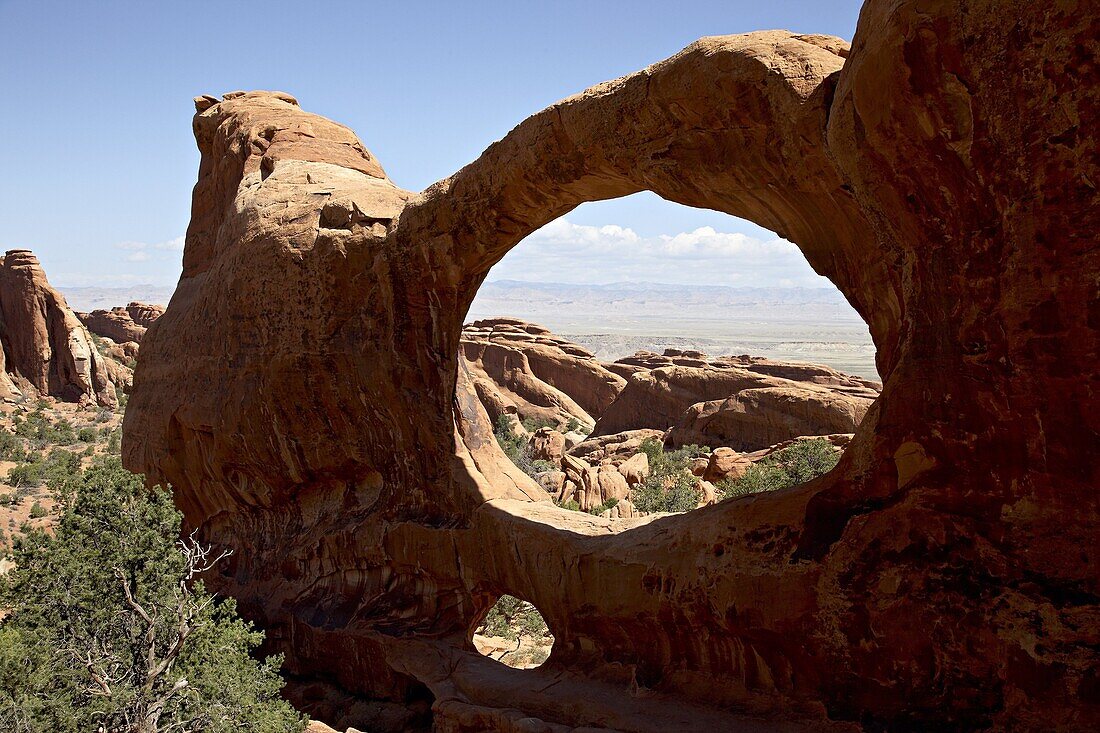 Double O Arch, Arches National Park, Utah, United States of America, North America