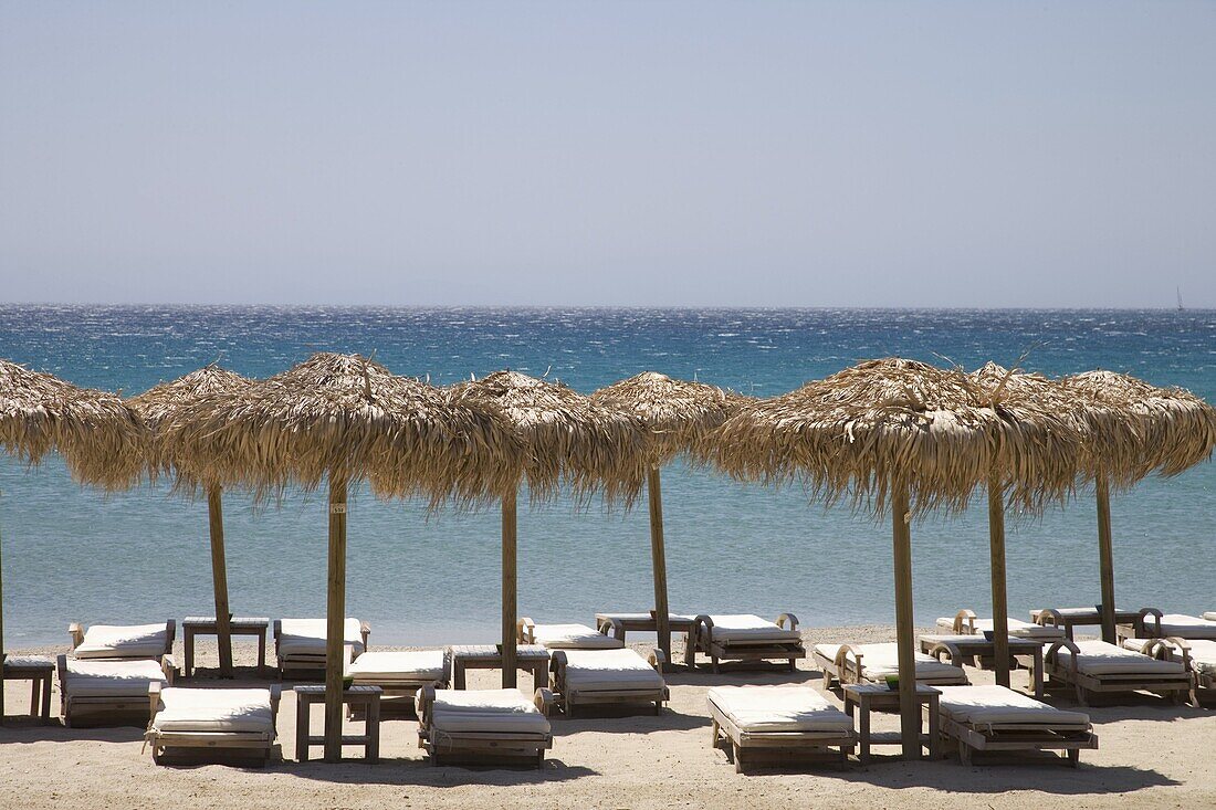 Beach of Kalo Livadi, Mykonos, Cyclades, Greek Islands, Greece, Europe