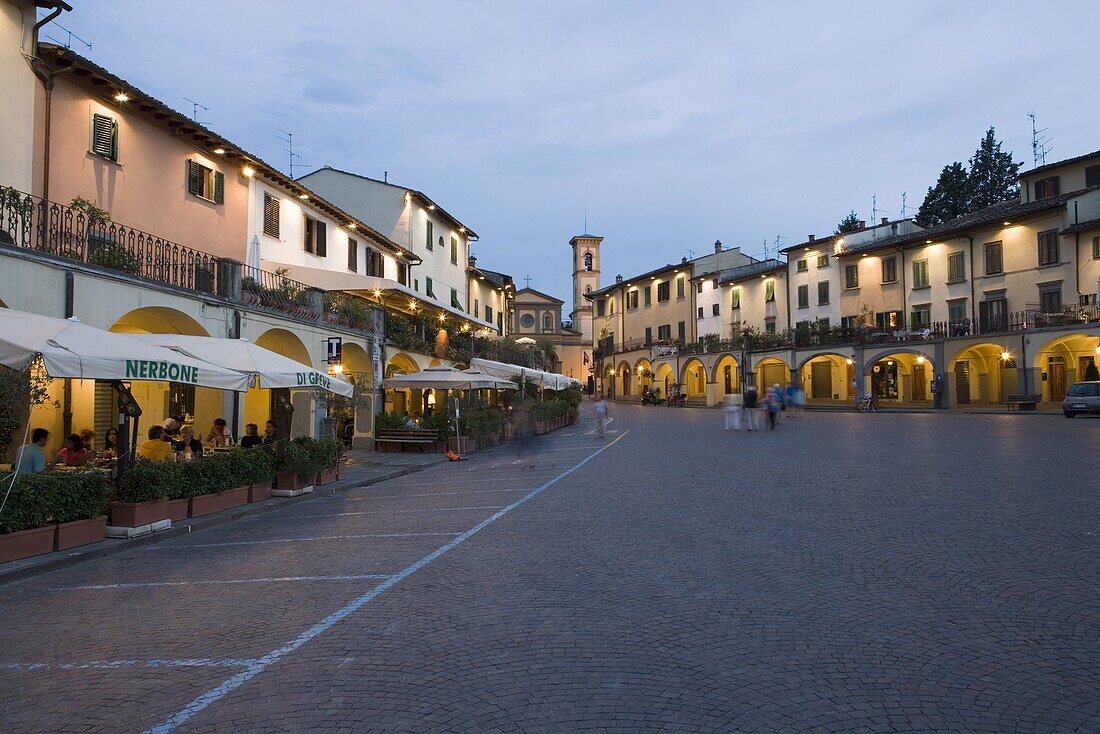 Market Square of Greve in Chianti, Tuscany, Italy, Europe