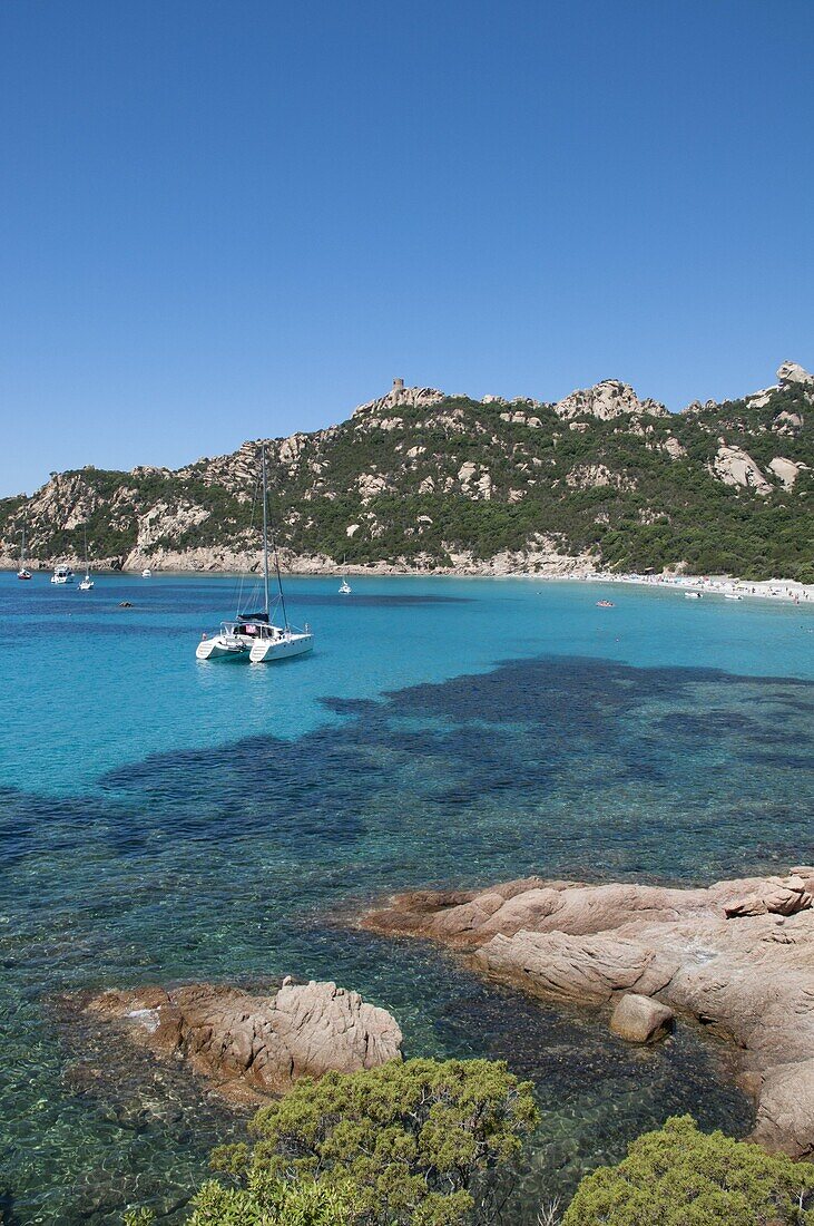 Roccapina Beach in the Gulf of Roccapina in the Sartenais region in southwest Corsica, France, Mediterranean, Europe