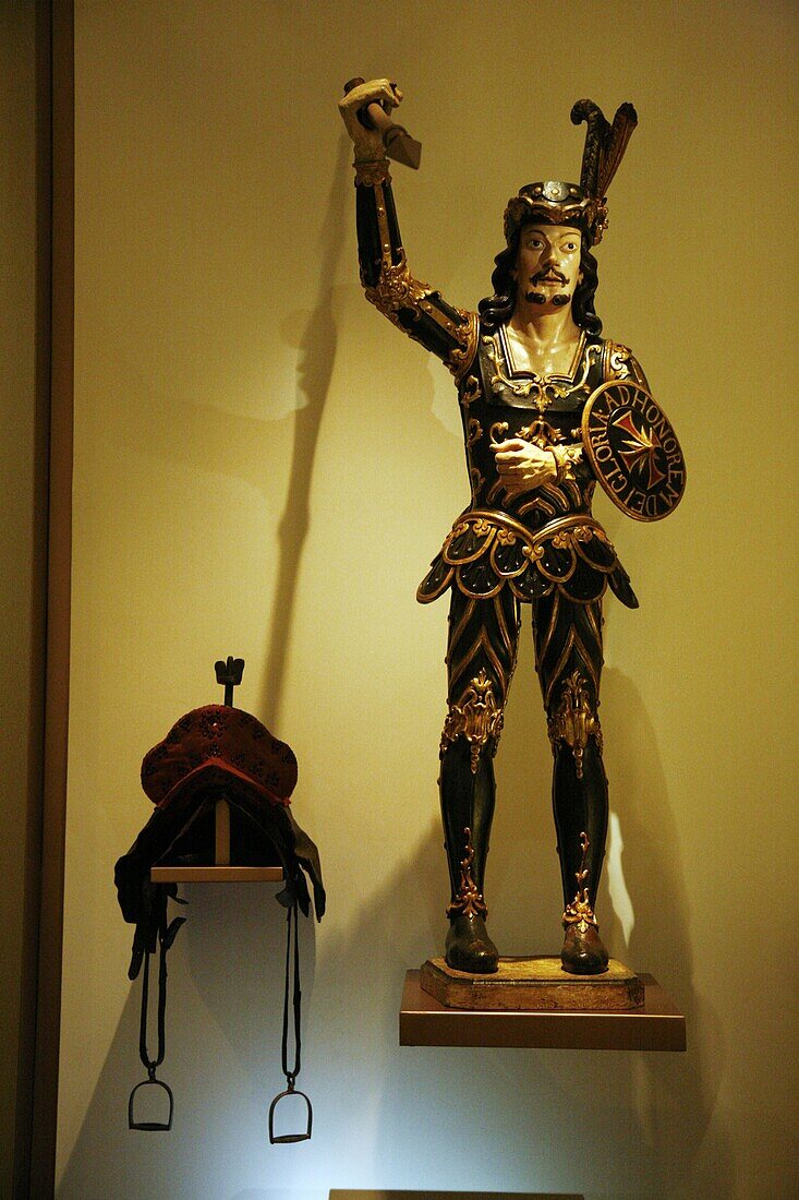 The Sculpture of Sao Jorge (St. George) by Aleijadinho at Museu da Inconfidencia, Ouro Preto, Minas Gerais, Brazil, South America