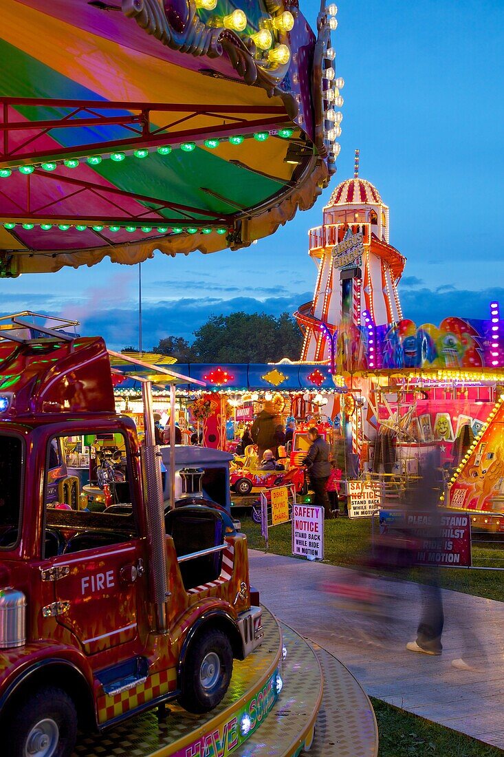 Helter Skelter, Goose Fair, Nottingham, Nottinghamshire, England, United Kingdom, Europe