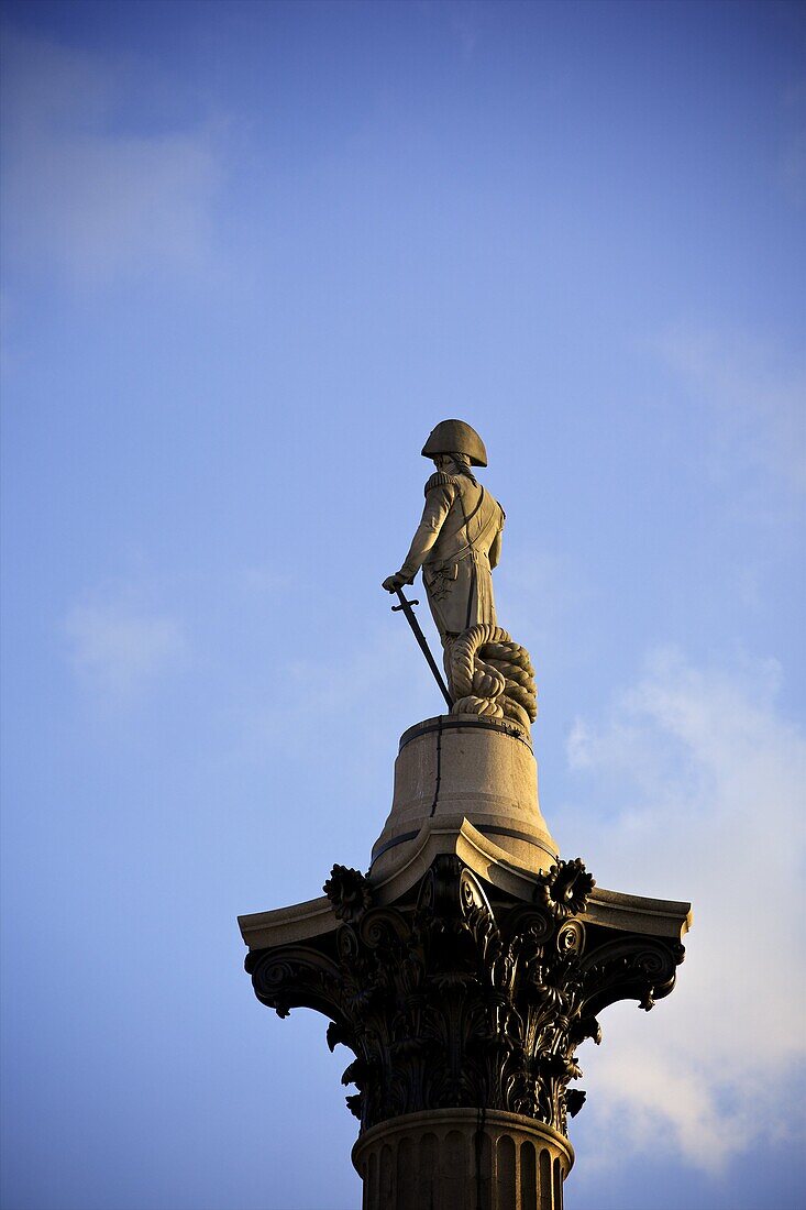 Nelsons Column, Trafalgar Square, London, England, United Kingdom, Europe