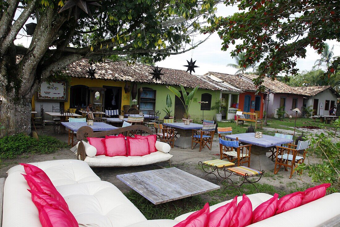 Restaurant at Quadrado, the main square in Trancoso, Bahia, Brazil, South America