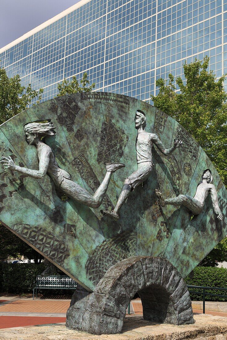 Tribute sculpture by P. Greer, Centennial Olympic Park, Atlanta, Georgia, United States of America, North America