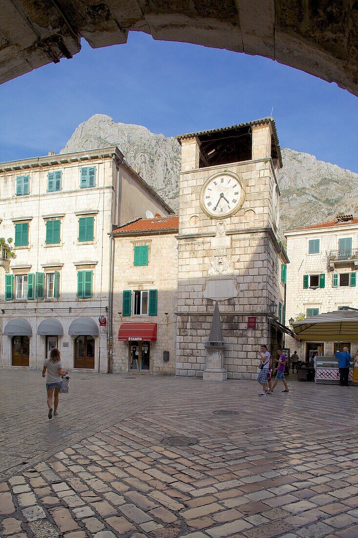 Old Town Clock Tower, Old Town, UNESCO World Heritage Site, Kotor, Montenegro, Europe