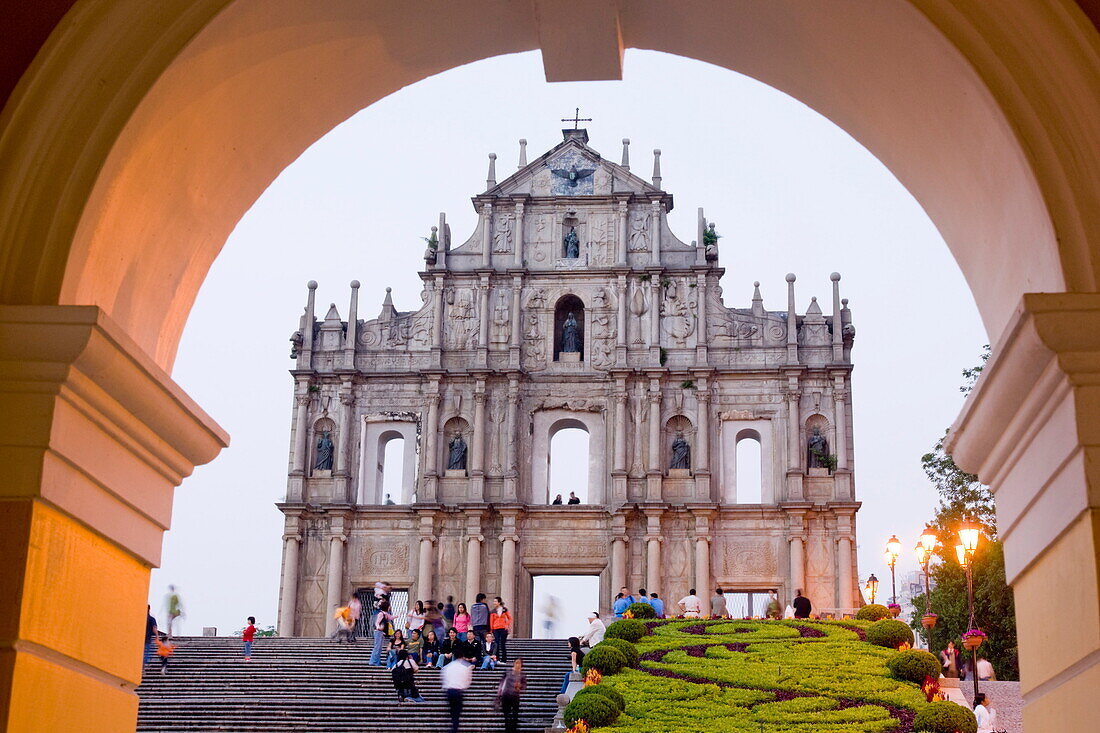 St. Paul's cathedral facade, Macau, China, Asia