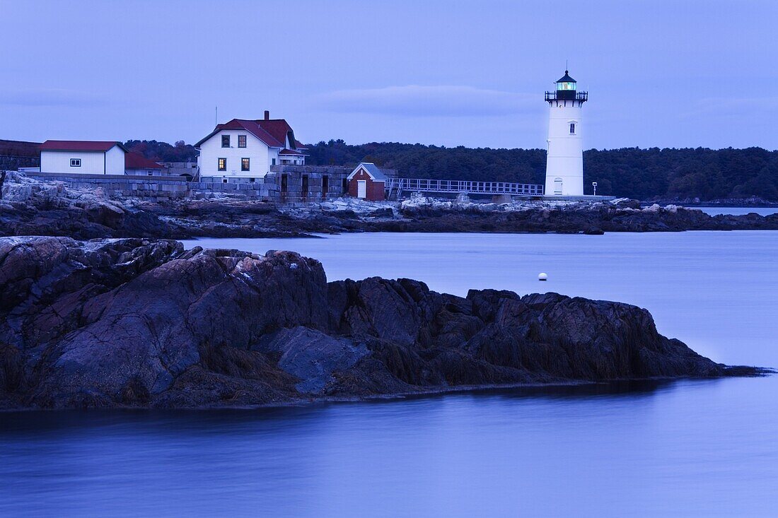 Fort Constitution Lighthouse, Portsmouth, New Hampshire, New England, United States of America, North America