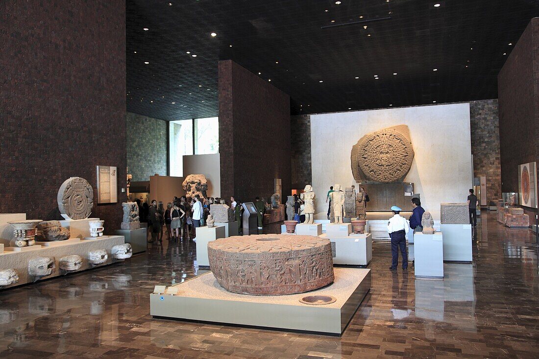 Aztec Hall, National Museum of Anthropology, Mexico City, Mexico, North America
