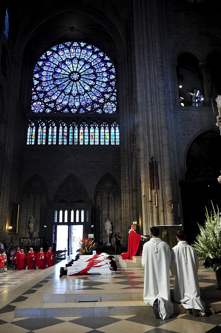 Priest Ordinations in Notre-Dame de Paris cathedral, Paris, France, Europe