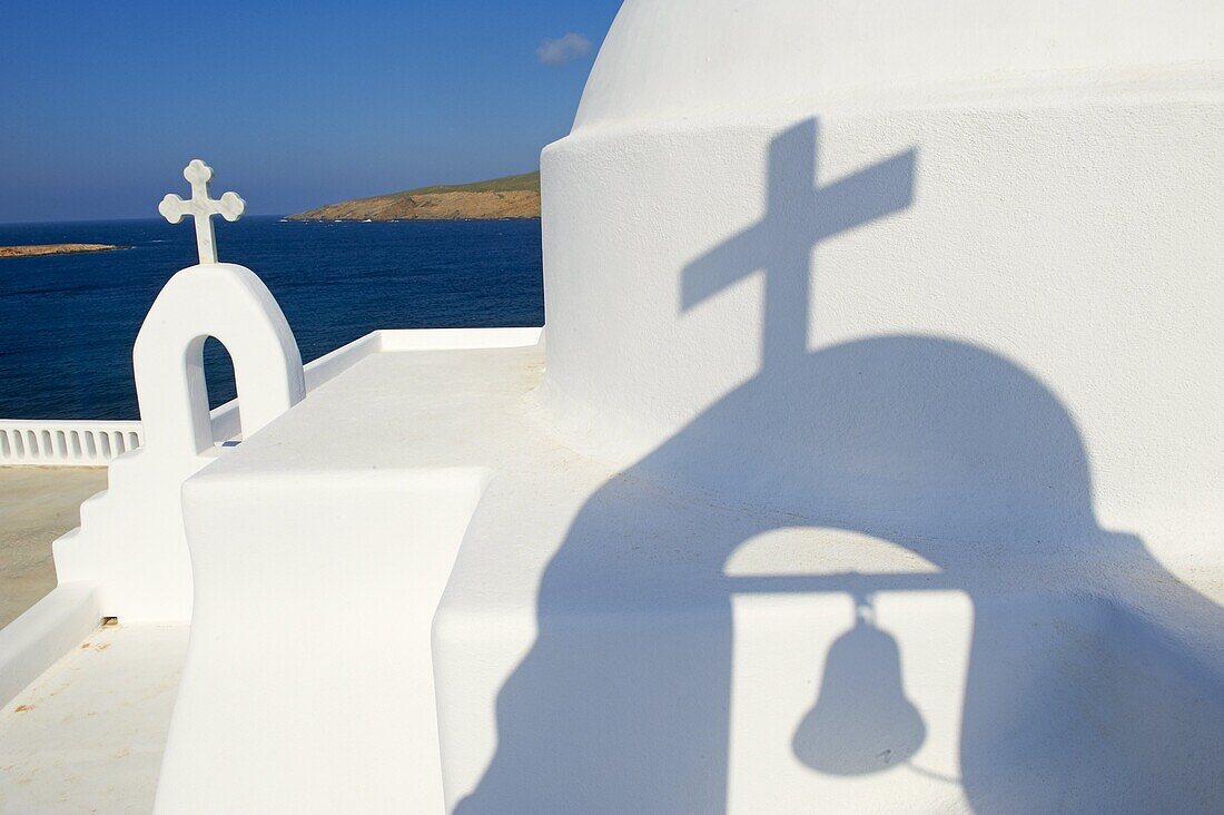 Agios Sostis chapel, Panormos bay, Mykonos island, Cyclades, Greek Islands, Greece, Europe