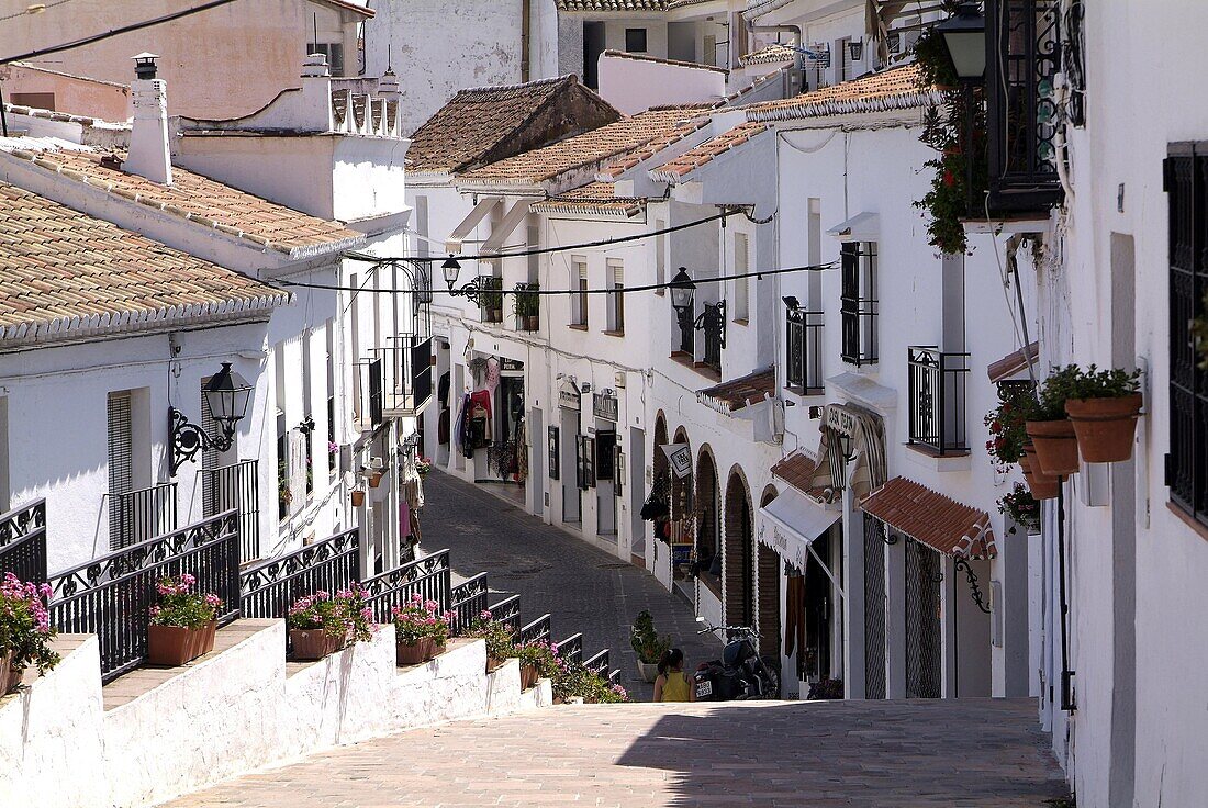 White village of Mijas near Torremolinos, Andalusia, Spain, Europe