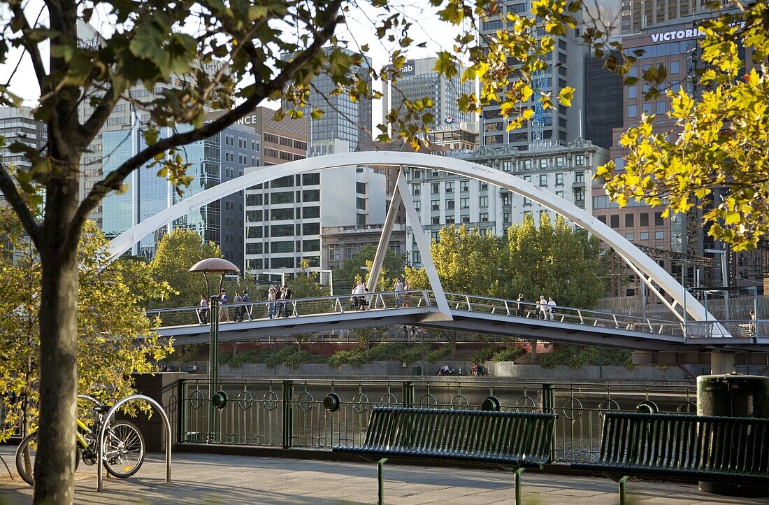 Southgate footbridge over Yarra River, Melbourne, Victoria, Australia, Pacific