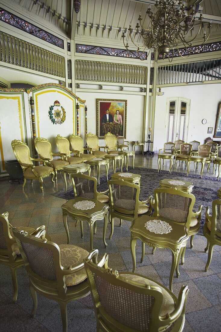 Reception room inside Puri Mangkunegaran (Palace of the Second House of Solo), Solo, Java, Indonesia, Southeast Asia, Asia