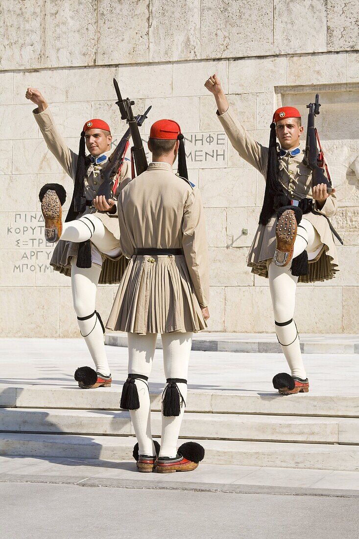 Changing of the Guard at the Tomb of the Unknown Soldier, Athens, Greece, Europe