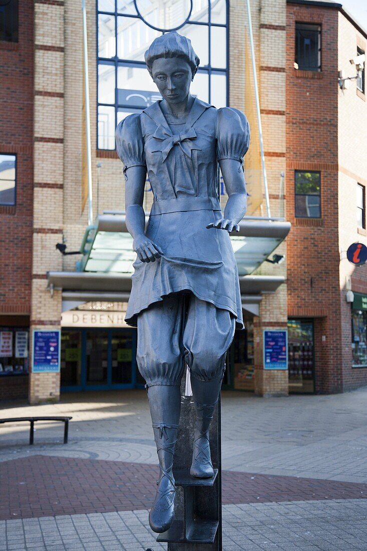 Bathing Belle statue on Westborough, Scarborough, North Yorkshire, Yorkshire, England, United Kingdom, Europe