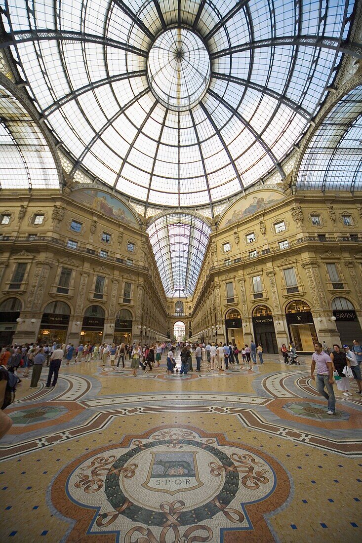 Vittorio Emanuele's Gallery, Milan, Lombardy, Italy, Europe