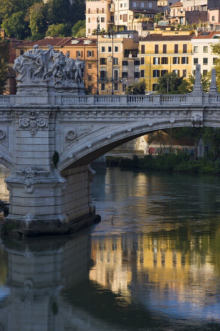 Ponte Vittorio Emanuele II over the River Tiber, Rome, Lazio, Italy, Europe