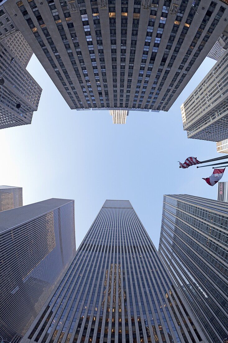 Financial district of Sixth Avenue, Manhattan, New York City, New York, United States of America, North America