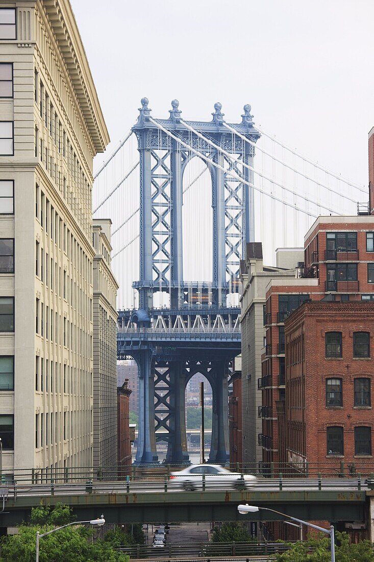 Manhattan Bridge, DUMBO, Brooklyn, New York City, New York, United States of America, North America