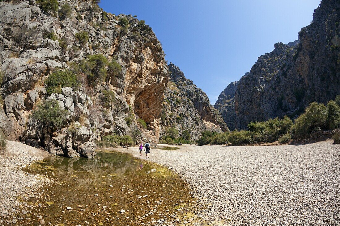 Torrent de Pareis Gorge, Sa Calobra, northern Majorca, Balearic Islands, Spain, Europe