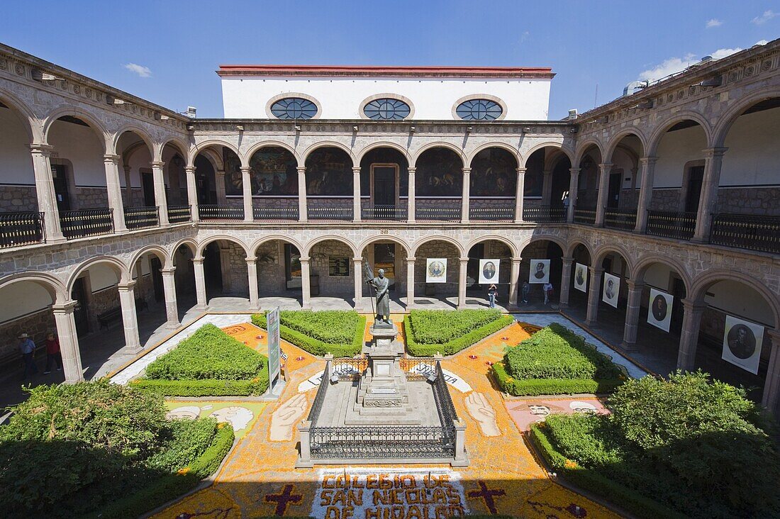 Colegio de San Nicolas, dating from 1540, The University of Michoacan, first university in the Americas, Morelia, UNESCO World Heritage Site, Michoacan state, Mexico, North America