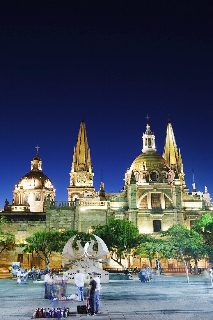 Cathedral in Plaza de Armas, Guadalajara, Mexico, North America