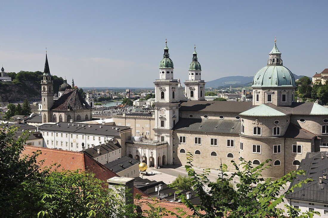 Old Town seen from fortress Hohensalzburg, Salzburg, Austria, Europe