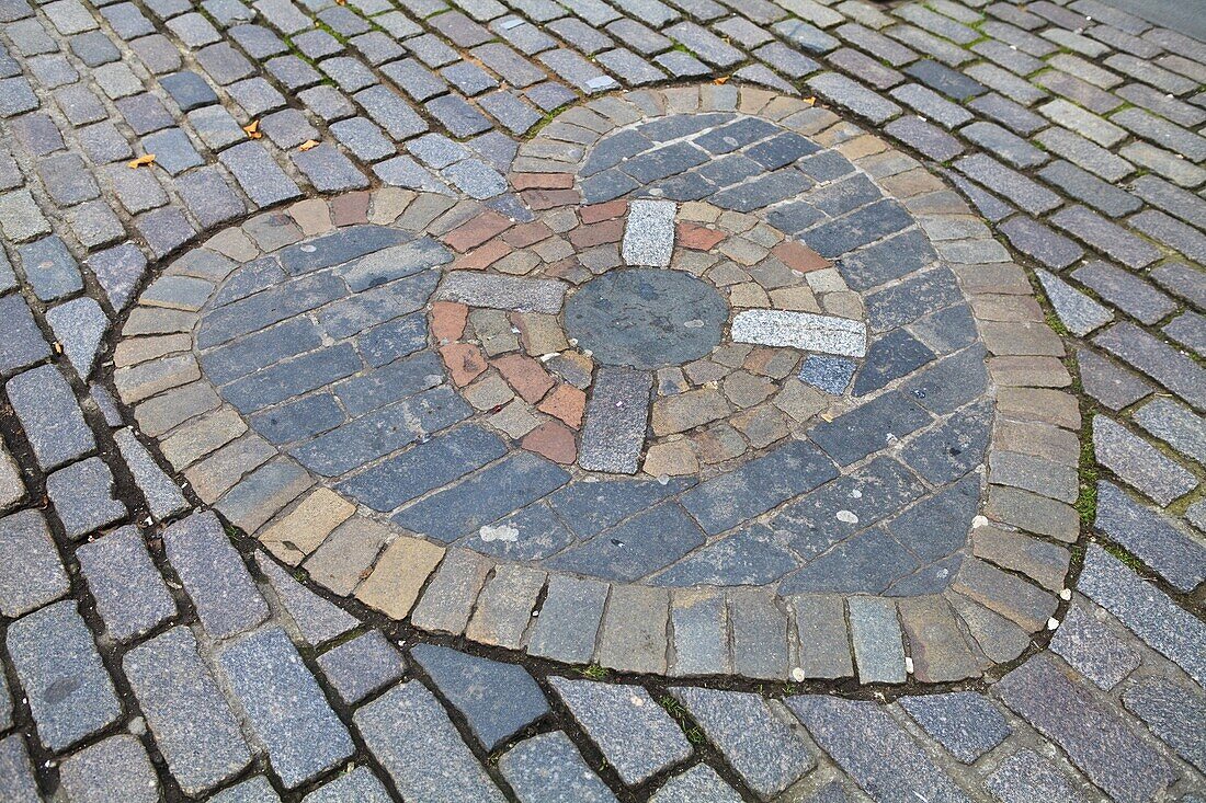 Heart of Midlothian, Royal Mile, Old Town, Edinburgh, Lothian, Scotland, United Kingdom, Europe