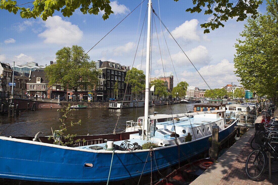 Amstel River, Amsterdam, Netherlands, Europe