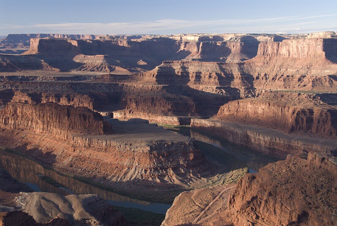 Dead Horse Point Overlook in the early morning, Dead Horse Point State Park, near Moab, Utah, United States of America, North America